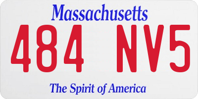 MA license plate 484NV5