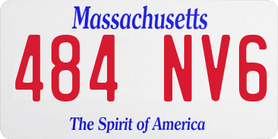 MA license plate 484NV6