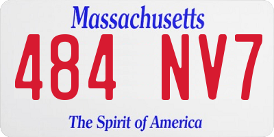 MA license plate 484NV7