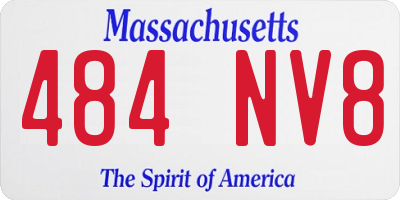 MA license plate 484NV8
