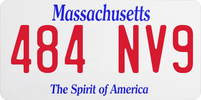 MA license plate 484NV9