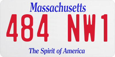 MA license plate 484NW1