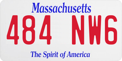 MA license plate 484NW6