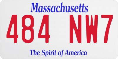 MA license plate 484NW7