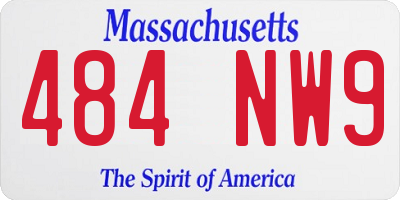 MA license plate 484NW9