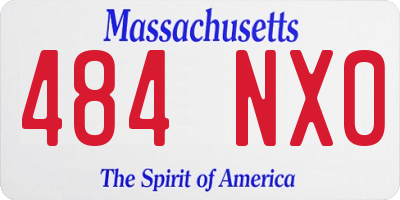 MA license plate 484NX0