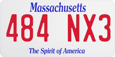 MA license plate 484NX3