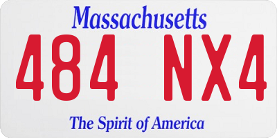 MA license plate 484NX4