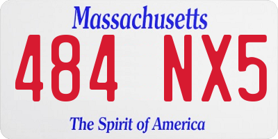 MA license plate 484NX5