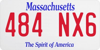 MA license plate 484NX6