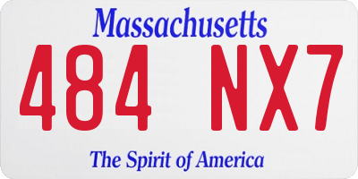 MA license plate 484NX7