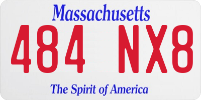 MA license plate 484NX8
