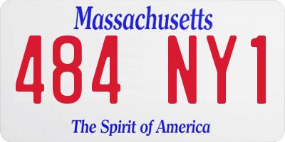 MA license plate 484NY1