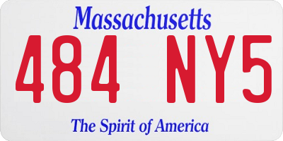 MA license plate 484NY5