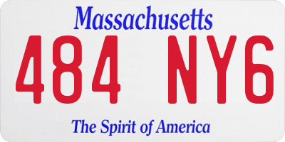 MA license plate 484NY6