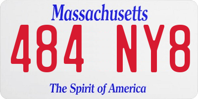 MA license plate 484NY8