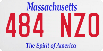 MA license plate 484NZ0