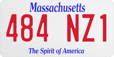 MA license plate 484NZ1