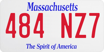 MA license plate 484NZ7