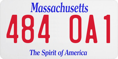 MA license plate 484OA1