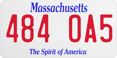 MA license plate 484OA5