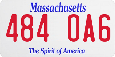 MA license plate 484OA6