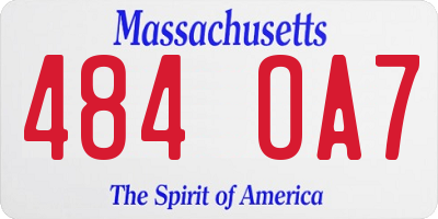 MA license plate 484OA7