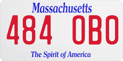 MA license plate 484OB0