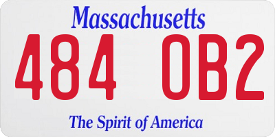 MA license plate 484OB2