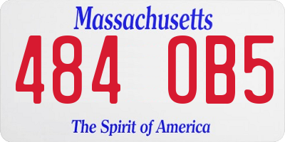MA license plate 484OB5