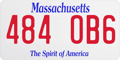 MA license plate 484OB6