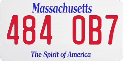 MA license plate 484OB7