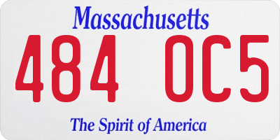 MA license plate 484OC5