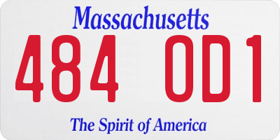 MA license plate 484OD1