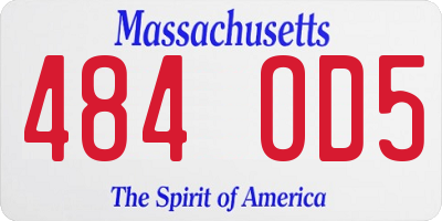 MA license plate 484OD5