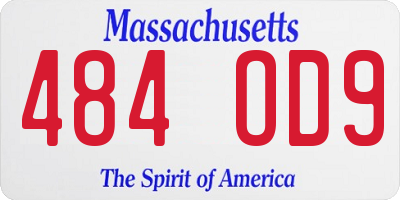 MA license plate 484OD9
