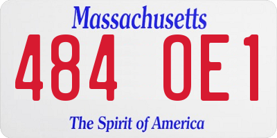 MA license plate 484OE1