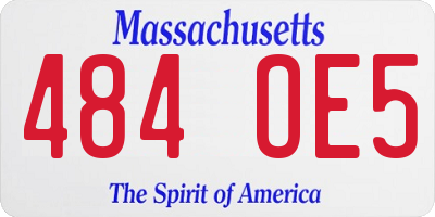 MA license plate 484OE5