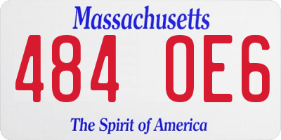 MA license plate 484OE6