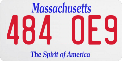 MA license plate 484OE9