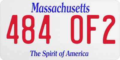 MA license plate 484OF2