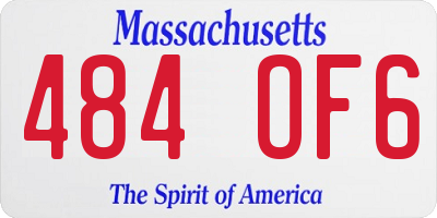 MA license plate 484OF6