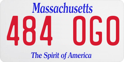 MA license plate 484OG0