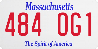 MA license plate 484OG1