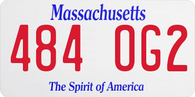MA license plate 484OG2