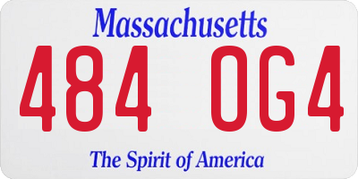 MA license plate 484OG4