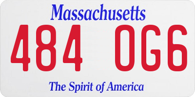 MA license plate 484OG6