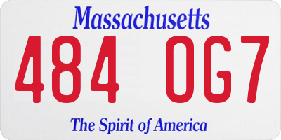 MA license plate 484OG7
