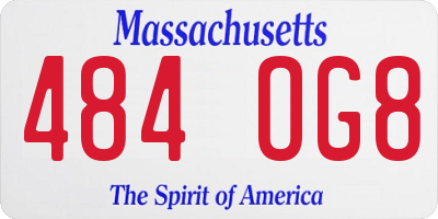 MA license plate 484OG8