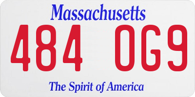 MA license plate 484OG9